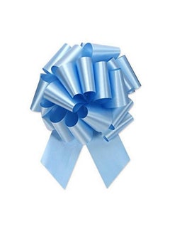 اشتري 2.5'' Wide Ribbon Pull Bow 8'' Diameter With 20 Loops Light Blue في الامارات