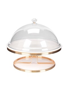 Buy Round Cake Plate With Acrylic Dome And Stand in Saudi Arabia