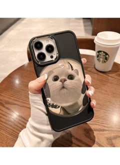 Buy Cute Cat iPhone 15 Pro Case, Phone Cases with Camera Lens Protector  Soft Silicone Shockproof Protective Cover in Saudi Arabia