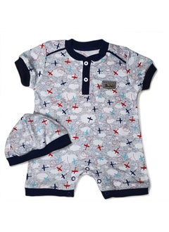 اشتري Baby Boys Jumpsuit With beanie في مصر