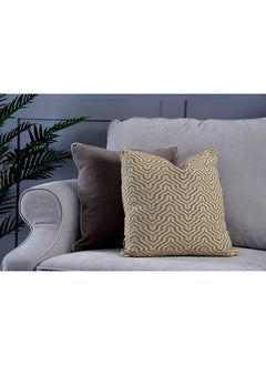 اشتري Zubin Chenille Filled Cushion 45x45Cm Beige في الامارات