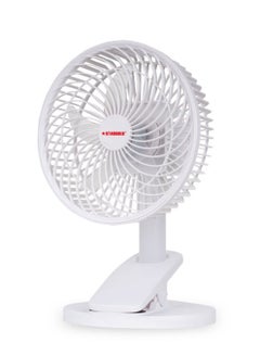 اشتري 8 Inch Rechargeable Table Fan Clip Fan Ceiling Fan With LED Light في الامارات