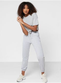 Buy Cropped T-shirt & Jogger Set in UAE