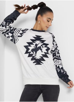 Buy Aztec Print Sweatshirt in Saudi Arabia