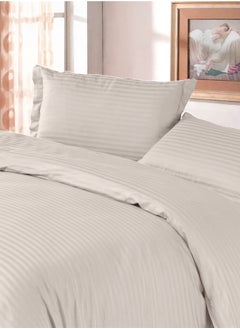 Buy Off White Super Soft Duvet Cover And Pillowcase For Single And Twin Beds in UAE