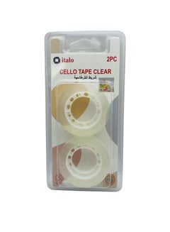 Buy Pack Of 2 Pcs Crystal Clear Packing Tape Packaging Cello Tape For Sealing Parcel Small Boxes Offices Supplies And Home Use in UAE