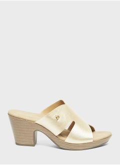 Buy Peep Toe Mid Heel Sandals in Saudi Arabia