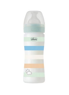 اشتري Well-Being Plastic Feeding Bottle 250ml Medium Flow 2m+ Silicone, Green في مصر