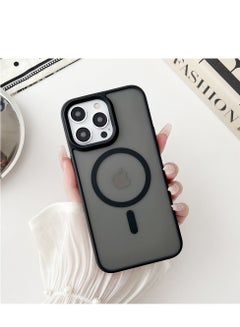 Buy iPhone 15 Pro Max Case, Matte Protective Back Cover with Magsafe Case for iPhone 15 Pro Max Black 6.7" in Saudi Arabia