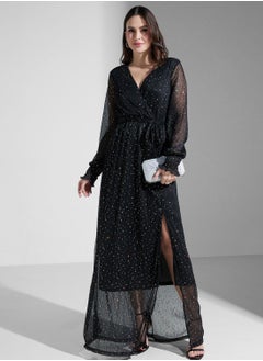 Buy Shimmer Wrap Dress in UAE