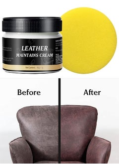 Buy Leather Maintenance Cream Cleaner Suitable for Leather and Artificial Leather Car Seats Furniture Sofa Clothing Shoes Leather Belts Bag Purse in Saudi Arabia