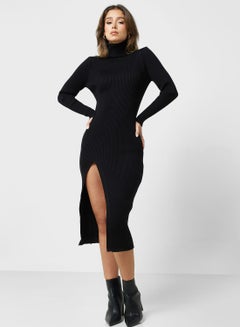 Buy High Neck Sweater Dress in UAE