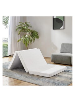 Buy Comfy White Folding Classic Portable Satin 180x 90x 7 Single Mattress in UAE