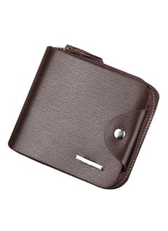 Buy Zipper Bi-Fold Wallet Brown in UAE