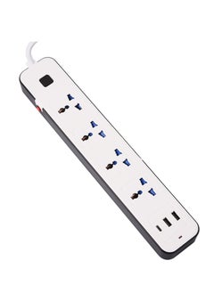 Buy Power Strip Power Extension with USB- Extension Cord Flat Plug with Widely 4 AC Outlet and 2USB+1Type C, Small Desktop Station with 6 ft Power Cord, Compact Socket (GK-A29U) in UAE