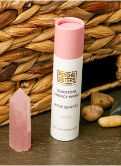 Buy Rose Quartz Crystal Energy Wand in UAE