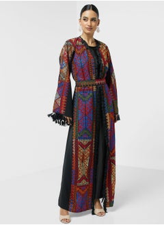 اشتري Embroidered Belted Abaya في السعودية