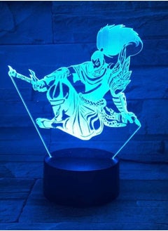 اشتري Multicolour 3D Illusion Lamp LED Night Light LOL Heros League Of Legends Touch Sensor 16 Color Change Child Kids The Unforgiven Yasuo Table Lamp Bedroom في الامارات