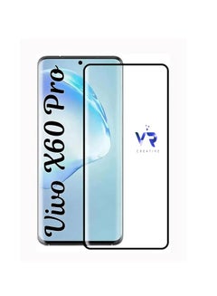 Buy Tempered Glass Screen Protector For Vivo X60 Pro Clear/Black in UAE