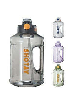 اشتري SHOTAY 2.5L Sports Water Bottles Half Gallon Motivational with Time Marker Removable Straw, BPA Free And Leakproof,  Big Water Jug  for Fitness, Gym, Sports And Camping. في السعودية