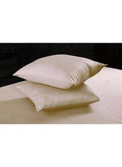 Buy Indulgence 2 Piece Cushion Cover Set 45x45Cm Cream in UAE