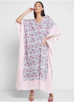 Buy Cape Sleeve Printed Kaftan in Saudi Arabia