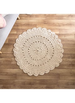 اشتري Flutterby Bloom Cotton Crochet Rug 100 x 100 cm في السعودية