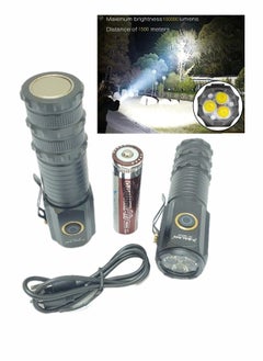 اشتري powerful LED flashlight with three built-in wide-spread lenses for the strongest and brightest light في السعودية