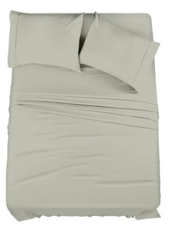 Buy 3 Piece 300 Thread Count 100 % Cotton Solid Colour Superior Queen Bedsheet Set Includes 1xfitted Sheet 60x80+16 Inch And 2xpillow Cover 20x30 Inch in Saudi Arabia