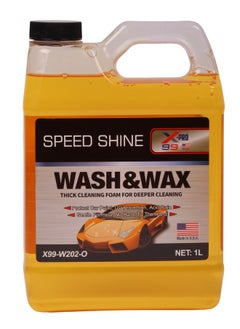 Buy American Car Shampoo And Polish, Thick Foam For Deep Cleaning, Advanced Formula Protects Car Paint From Sunlight And Repels Water, 1 Liter. in Saudi Arabia