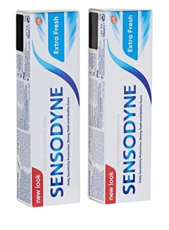 Buy 2PES Toothpaste For Sensitive Teeth Extra Fresh Flavour 75ml in Saudi Arabia