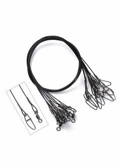 اشتري 20 Pcs Fishing Leaders with Swivels, Steel Leader Fishing line, Lure Lead Wire Line, Leading Wire, Anti-Biting LineWire Leaders for Fishing Saltwater & Freshwater, Fishing Tackle Accessories في الامارات