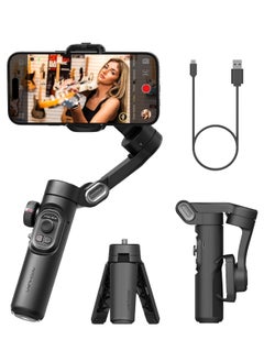 Buy AOCHUAN XE Phone Gimbal Stabilizer 3-Axis Smartphone Foldable Gimbal for iPhone Gimble with Focus Wheel TikTok YouTube Vlog Stabilizer for iPhone 15 14 13 12 Pro Max & Android - Smart XE in Saudi Arabia