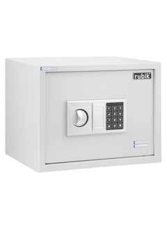 Buy Safe Box, Large A4 Documents Size Safety Locker with Digital Keypad and Key Lock for Cash Jewelry Passports Home Office (Size 30x38x30cm) White in UAE