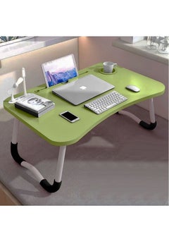 Buy Multi-Purpose Foldable Laptop Table Desk with 4 Port USB Charging Dock in UAE