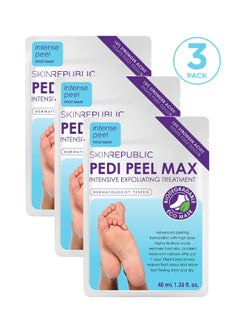 Buy Pedi Peel Max Intensive Exfoliating Treatment Foot Mask Pack Of 3 in UAE