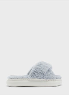 Buy Criss Cross Fluffy Bedroom Slipper in Saudi Arabia