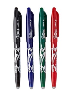 اشتري 4-Piece Frixion Erasable Ball Pen 0.7mm Tip Multicolour في الامارات