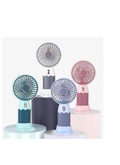 اشتري Portable Pocket Fan - For Outing, Work, Home, Study - Rechargeable with Mobile Phone Holder في مصر