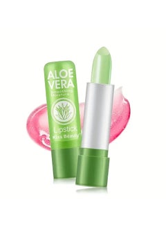 اشتري Aloe Vera Lipstick Color Changing Moisturizing Repair Lip Balm Waterproof Anti-dry Crack Temperature Change Lipstick في الامارات