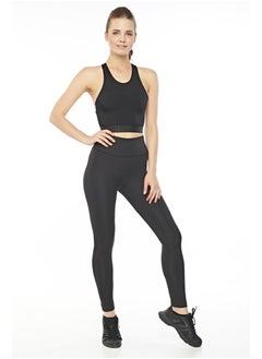 Buy Black Gatherer Elastic High Waist Knitted Leggings TWOAW20TA0087 in Egypt