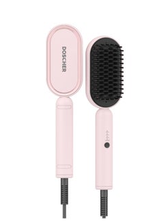 Buy Hair Straightener Brush Straightening Comb Fast Heating Ceramic Heater Compatible For Digital LCD Display Compatible For Home Travel Uses Dual Voltage in Saudi Arabia