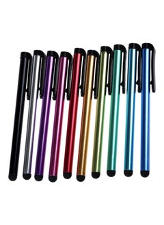 Buy 10-Piece Universal Touch Screen Pens Blue/Red/Gold in UAE