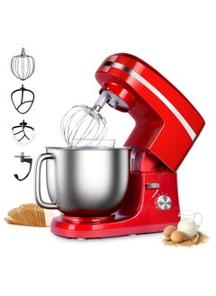 Buy Stand Mixer Litchi 6-Speed 7 Qt Kitchen Electric Food Mixer Tilt Head Household Stand Mixer With Splash Guard Dough Hook Whisk Flat Beater Mixing Beater For Different Cooking Styles in UAE