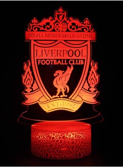 اشتري Five Major League Football Team 3D LED Multicolor Night Light Touch 7/16 Color Remote Control Illusion Light Visual Table Lamp Gift Light Team Liverpool في الامارات