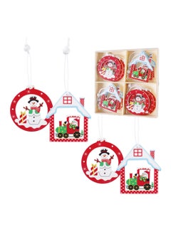 Buy 12 Piece Wooden Christmas Tree Hanging Ornaments in UAE