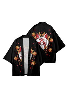 Buy Summer Feather Weaving Ethnic Style Kimono 3D Digital Printing Casual Sports Cloak in UAE