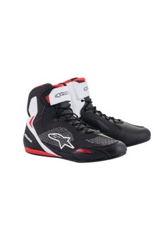 Buy Alpinestars Men's Faster-3 Rideknit Motorcyle Riding Shoe, Black/White/Red, 10 in UAE