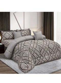 Buy Summer comforter set 6 pieces velvet medium filling excellent quality 230*250 in Saudi Arabia