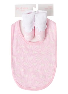 Buy Juicy Couture Hat and Bootie Baby Gift Set Rose Quartz in Saudi Arabia